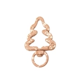 Anneau sapin de Noël marron café à pois blancs pour accessoires de bricolage DIY - Motif À Pois Flocons De Neige Marron
