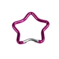 Star-shaped spring ring connector in rose red metallic finish for DIY keychains - Star / Rose Red