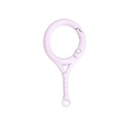 Tennis racket spring clip keychain accessory in lavender purple finish for DIY crafts - Light Purple