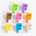 Letter F acrylic alphabet beads in eight colors for DIY jewelry and phone chains - Letter F / Hole Diameter 6mm / Random Color