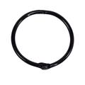 Anneau de reliure en métal noir mat avec ouverture ronde pour bijoux DIY et organisation - 44mm / Noir