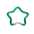Star shaped spring snap hook key ring in glossy green finish for DIY accessories - Star / Green