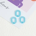 Anelli ovali in acrilico azzurro satinato per accessori per la creazione di gioielli - Stile Satinato / 19*14mm / Azzurro