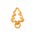 Mousqueton arbre de Noël orange vif avec pois blancs pour accessoires de bricolage - Motif À Pois Flocons De Neige Orange