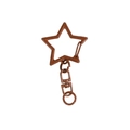 Brown matte star shaped keychain clip with swivel joint and jump ring for DIY crafts - Painted - Dark Coffee