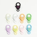 Chiusure a moschettone a forma di cuore in nove colori assortiti per portachiavi fai-da-te - Stile Smalto a Pois-Multicolore