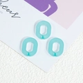 Anelli ovali in acrilico verde menta satinato per gioielli fai-da-te e portachiavi - Stile Satinato / 19*14mm / Verde chiaro