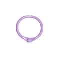 Anneau de reliure en métal peint violet avec ouverture circulaire pour loisirs créatifs - 25mm / Mauve Clair
