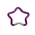 Star-shaped purple metal spring ring connector for DIY keychain and jewelry making - Star / Purple