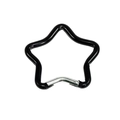 Star-shaped spring hook in black finish for DIY keychain making and accessories - Star / Black