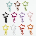 Star-shaped alloy lobster clasps in 11 colors for DIY keychain making accessories - Random Color