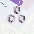Anelli in acrilico satinato viola con effetto occhio di gatto per gioielli fai-da-te - Stile Trasparente / 19*14mm / Nero
