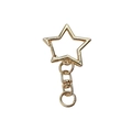 Star-shaped golden alloy spring clasp with swivel lobster hook for DIY keychain making - KC Gold