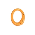 Ovaler hellorangener Karabiner mit Federverschluss für Schlüsselanhänger und Taschen - Hellorange