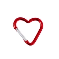 Red heart-shaped aluminum spring carabiner hook for DIY keychains and accessories - Heart / Red