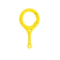Vibrant yellow tennis racket spring ring alloy keychain accessory for DIY crafts - Yellow