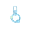 Light blue flower spring ring gate buckle and rotating carabiner hook for DIY crafts - Light Blue