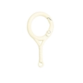 Creamy white tennis racket spring ring hook connector for DIY keychain accessories - Off-white