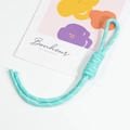 Handwoven turquoise high-strength braided cord for keys, bags, and phone accessories - Emerald