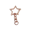 Star-shaped lobster clasp keychain in rose gold metal for DIY jewelry making - Light Gold
