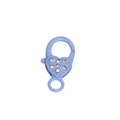 Chiusura a moschettone a cuore azzurro con sette strass bianchi per portachiavi fai-da-te - Viola Taro-Con Strass