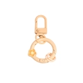 Apricot flower spring ring keychain with rotating lobster clasp and matte finish - Grapefruit
