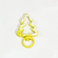 Fermoir anneau sapin de Noël jaune avec clip rotatif pour porte-clés DIY - Lignes Et Propositions Jaune Vif