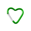 Creative green heart shaped carabiner spring buckle for DIY keychains and accessories - Heart / Green