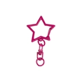 Magenta star shaped carabiner lobster clasp keychain connector with spring ring - Painted - Rose Red