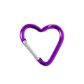 DIY accessory purple heart-shaped carabiner key ring with spring gate clip - Heart / Deep Purple