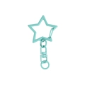 Star shaped matte mint green alloy lobster clasp with swivel ring and jump ring - Lacquer Emerald