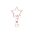 Pink star shaped metal alloy keychain clasp with lobster hook DIY jewelry accessory - Lacquer Pink