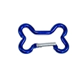 Dark blue bone-shaped aluminum carabiner clip for DIY keychains and accessories - Bone / Sapphire Blue