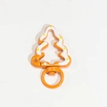 Fermoir mousqueton en forme de sapin de Noël orange pour porte-clés DIY créatifs - Lignes Et Termes Orange Clair