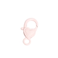 Chiusura a moschettone a forma di cuore rosa chiaro in lega per portachiavi fai da te - Rosa Chiaro-Riga