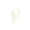Chiusura a moschettone a cuore crema con anello a molla per portachiavi fai da te - Strisce Beige