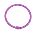 Anneau de reliure en métal laqué violet et porte-clés pour accessoires bijoux DIY - 44mm / Violet foncé