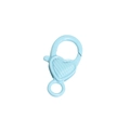 Chiusura a moschettone a forma di cuore celeste in lega per accessori portachiavi fai-da-te - Blu Chiaro a Righe