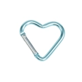 Light blue heart-shaped aluminum spring ring keychain buckle for DIY accessory crafts - Heart / Emerald Green