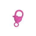 Chiusura a molla a cuore in lega rosa rossa accessorio fai da te per portachiavi - Strisce Rosa Fucsia