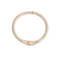 Anneau articulé en métal peint beige avec finition lisse pour loisirs créatifs - 30mm / Couleur Thé au Lait