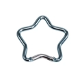 Star-shaped silver metal spring ring connector for DIY keychains and accessories - Star / Emerald Green