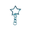 Star-shaped spring hook connector in bright blue finish for DIY keychain accessories - Metallic Emerald