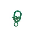 Chiusura a moschettone a cuore verde scuro con strass per portachiavi fai-da-te - Verde Scuro-Con Strass