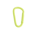 D-shape spring snap hook key chain in vibrant neon green lacquer finish - Large D-Shaped Buckle / Fruit Green