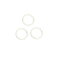 Three minimalist 10mm white painted iron open jump rings for DIY jewelry craft making - 1.2*8mm / Off White