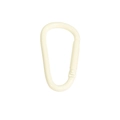 Creamy white D-shaped spring carabiner with smooth lacquered finish for DIY keychains - Large D-Shaped Buckle / Off White