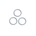 Three 10mm matte silver open metal jump rings for DIY jewelry accessories and crafts - 1.2*8mm / Gray