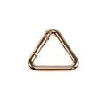 Mosquetón triangular de oro rosa pulido con acabado metálico brillante y resorte - Hebilla de Resorte Triángulo / Oro KC