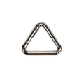 Llavero de mosquetón triangular de plata pulida con cierre de resorte para accesorios - Hebilla de Resorte Triángulo / Blanco K/Plata